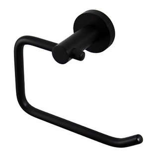 Matte Black Toilet Roll Holder 05HCSer Curve Hook Design Bathroom Accessories