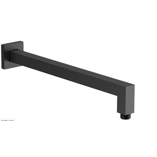 Matte Black Square Wall Mounted Shower Arm Brass 400mm