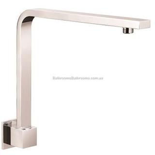 Wall Mounted Shower Arm Cube Design 316mm Rise Brass with Chrome Finish
