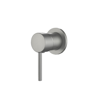 BRUSHED NICKEL ROUND DESIGN SHOWER/BATH/BASIN WALL MIXER 80mm Wall Plate