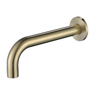 BRUSHED GOLD ROUND BATH SPOUT 200MM