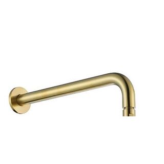 BRUSHED GOLD ROUND WALL SHOWER ARM