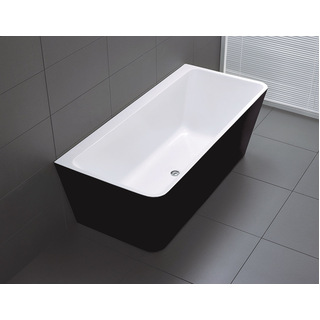 Black & White Back to Wall Free Standing Bath Tub Rectangle Square 1700*780*600 Cube Design