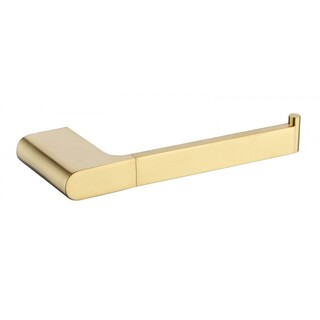 Brushed Gold Brass Toilet Roll Holder Curve90 Square Edge Bathroom Accessories