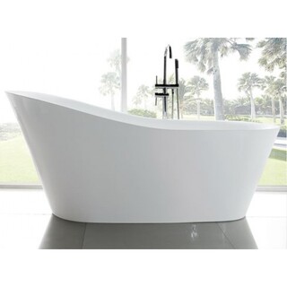 Bath Tub Free Standing Raised Back Teardrop Design Large Modern 1800x850x800mm