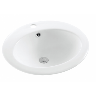 Inset Drop in Ceramic Basin Oval Design Lge 500w x 460d mm with Overflow NEW (B5HD)