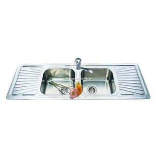 Double Bowl & Double Drain Kitchen Sink XLGE 1524 x 460 x 170 (P251)