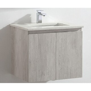 Wall Hung Ash Timber look  vanity Stone top with undermount basin 750 x 465 x 520mm