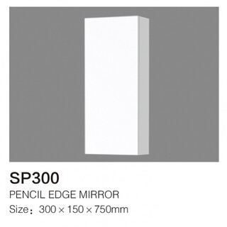 MIRROR CABINET SHAVING BATHROOM 300WX750HX150D NEW WALL HUNG OR IN-WALL PENCIL EDGE