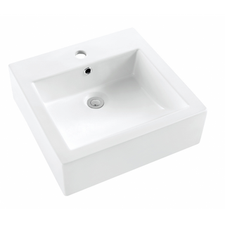Square White Ceramic Above Counter Basin 560x440x150mm