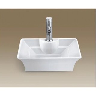 White Rectangle Ceramic Above Counter Basin 500x400x170mm