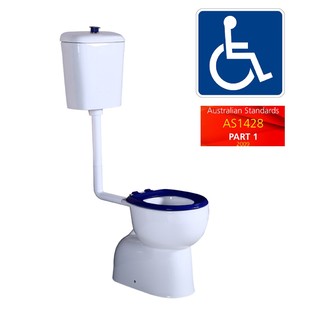 Disabled Toilet Suite Mobility Care Series Heavy Duty Seat S-Trap WELS 4Star Cer