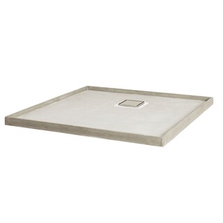 Universal Tile Over Tray 1230x1010mm Shower Base Rear Outlet Various Waste Grate Options Waterproof Puddle Flange