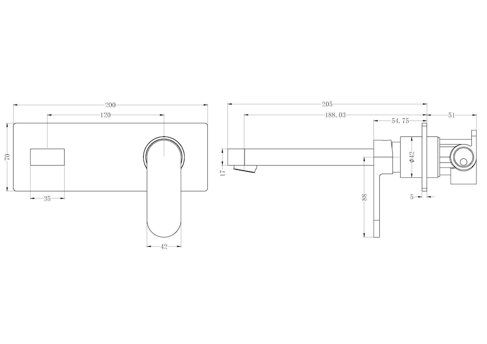 Datum Rusland træfning ECCO WALL BASIN MIXER Chrome