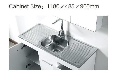 Kitchenette Stainless Steel Sink 2 Pac, Round Kitchen Sink Stainless Steel 1 Bowl 485mm Xl