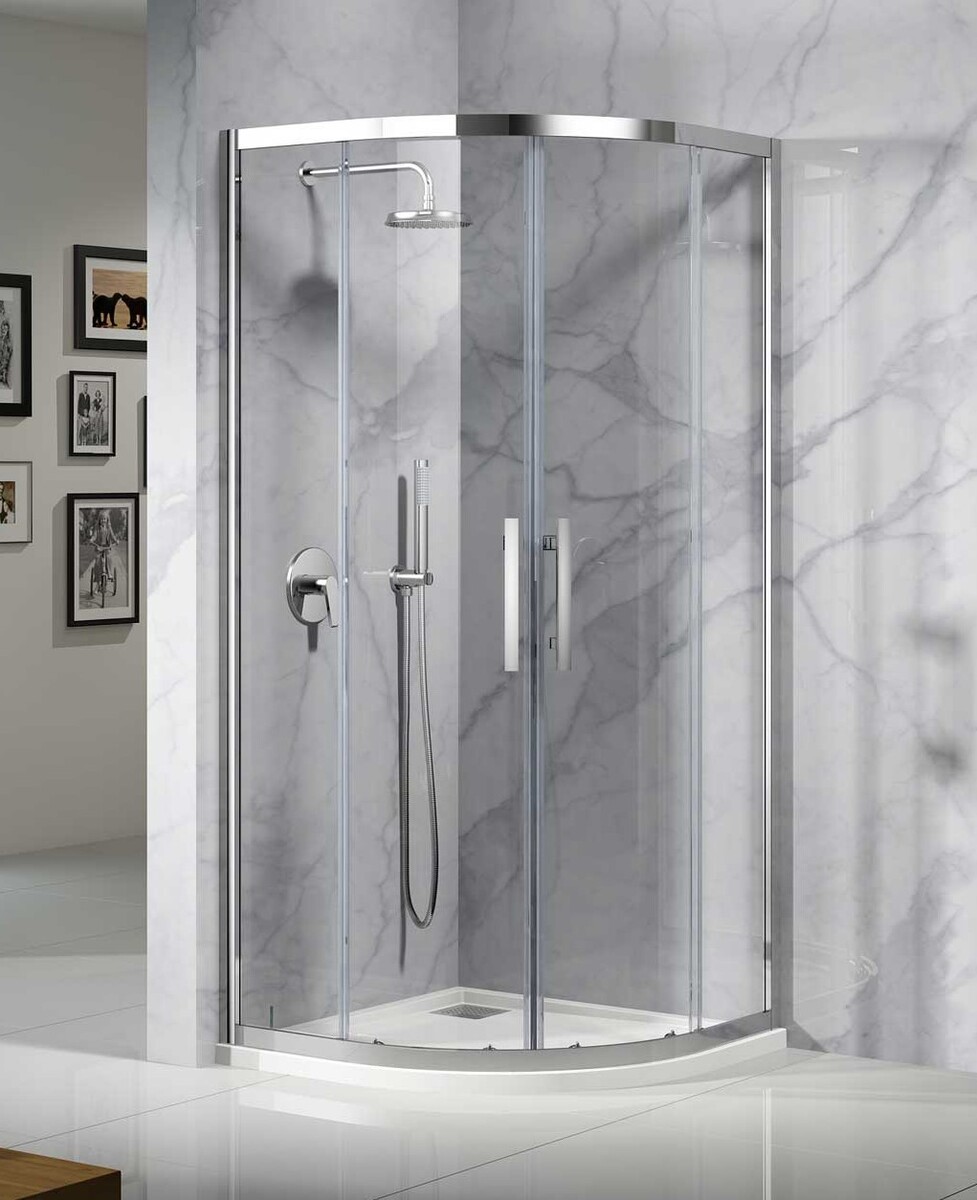 Marbletrend Daintree Curved 900900 Shower Screen Complete Door And