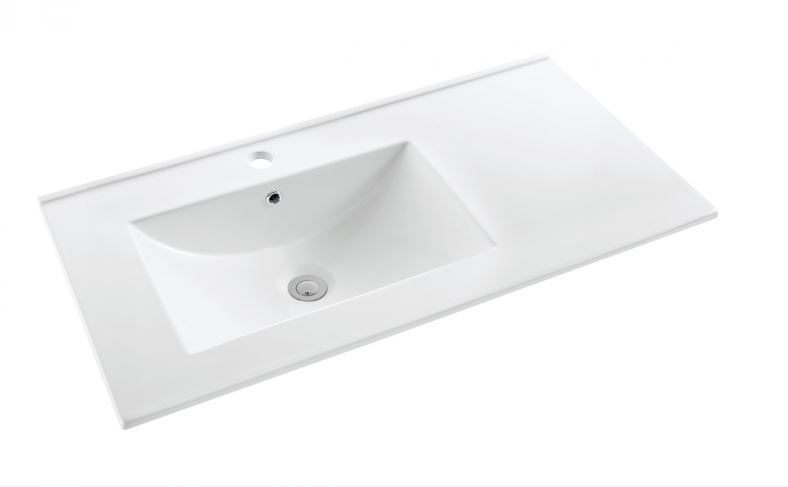 Bathroom Vanity & Basin Ceramic/Stone/No Top 2 Pac Fingerpull 900W x ...