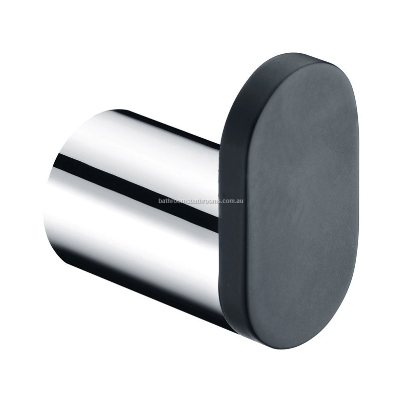 Robe Hook Towel Hook Chrome and Matt Black Bathroom Accessories 44x40x25mm Innovative