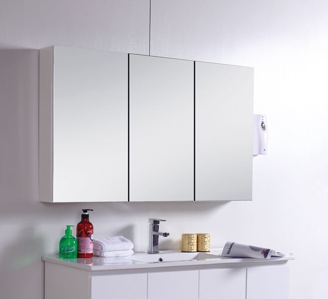 Mirror Cabinet Shaving Medicine Bathroom 1200wx700hx150d New Wall Hung Or In Pencil Edge Innovative - Wall Hung Bathroom Mirror Cabinets