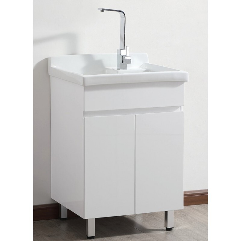 Laundry Wash Trough Vanity With Ceramic Top Basin 600
