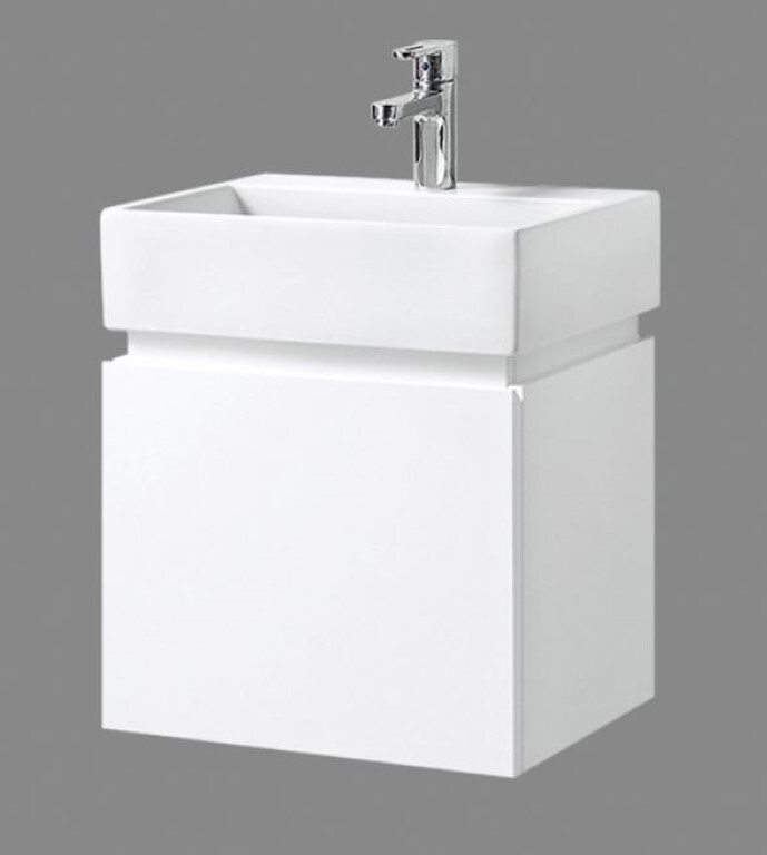 Bathroom Wall Hung Vanity Narrow Slim Ceramic Basin 480w X 350mm Innovative - Bathroom Slim Sink Cabinets