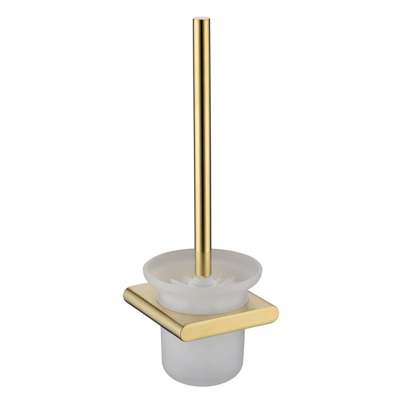 Brushed Gold Brass Toilet Brush Curve90 Square Edge Bathroom Accessories -  Innovative