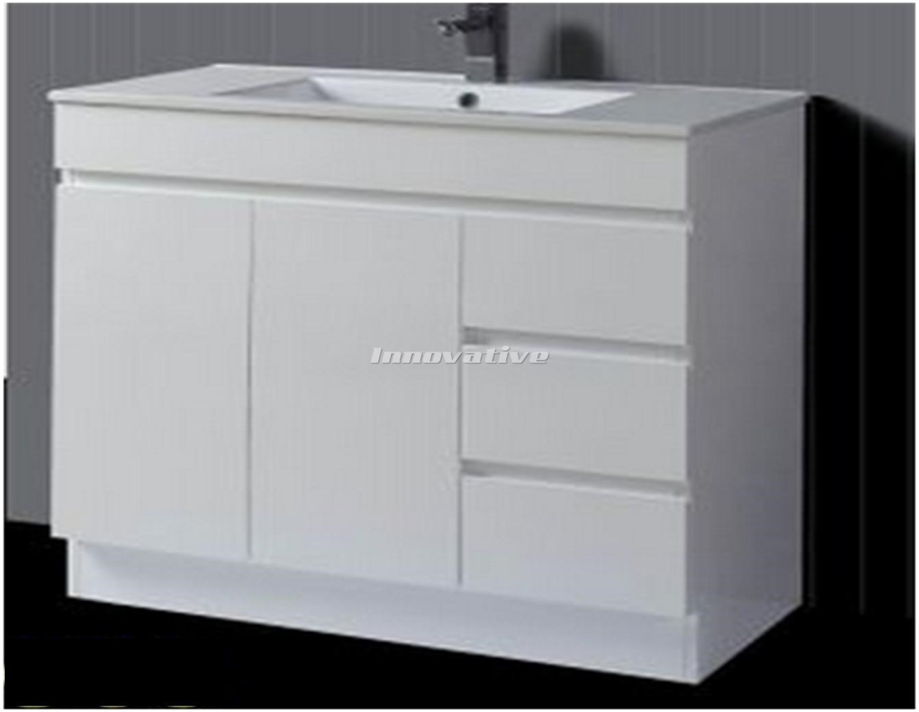 Slimline 900w X 390mm Bathroom Vanity Basin Ceramic Top 2 Pac Fingerpull Ebay