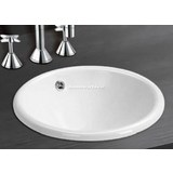 Inset Drop in Ceramic Basin Round Design Lge 400w x 400d mm with Overflow 
