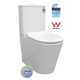 Back To Wall Rimless TOILET SUITE Ceramic Curve Design S&P Trap Soft Close Seat