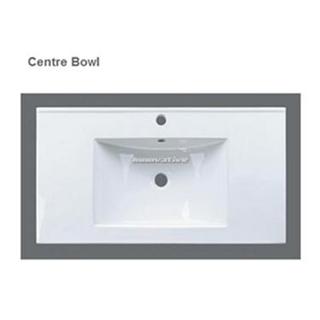 Bathroom Vanity & Basin Ceramic Top 2 Pac Finger Pull 900W x 460 x 880mm [Bench Top: Ceramic Vitreous China (White)] [Colour: White] [Material: MDF]