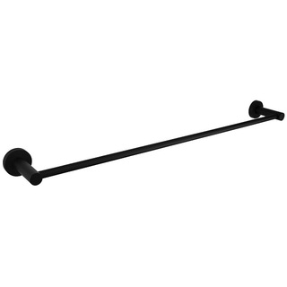 Matte Black Single Towel Rail Holder Curve Design 900x80x45mm