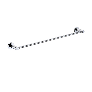 CHROME ROUND SINGLE TOWEL RAIL 750MM