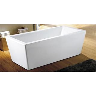 Bath Tub Free Standing 1700mm Wide Flat Lip Modern Cube Design 1700*800*600