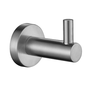 BRUSHED NICKEL ROUND ROBE OR TOWEL HOOK