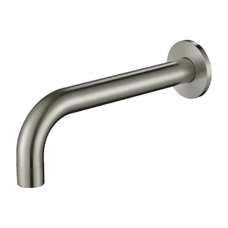 BRUSHED NICKEL ROUND BATH SPOUT 200MM