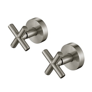 BRUSHED NICKEL WALL TOP ASSEMBLIES - CROSS