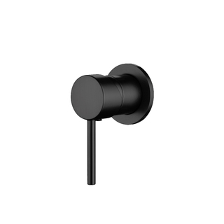 MATTE BLACK ROUND DESIGN SHOWER/BATH/BASIN WALL MIXER 80mm Wall Plate