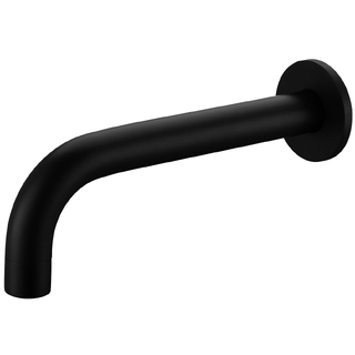 MATTE BLACK ROUND BATH SPOUT 200MM