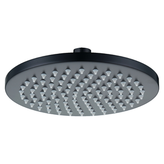 MATTE BLACK ROUND DESIGN SHOWER HEAD 200mm