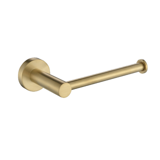 BRUSHED GOLD ROUND TOILET PAPER HOLDER