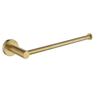 BRUSHED GOLD ROUND HAND TOWEL HOLDER