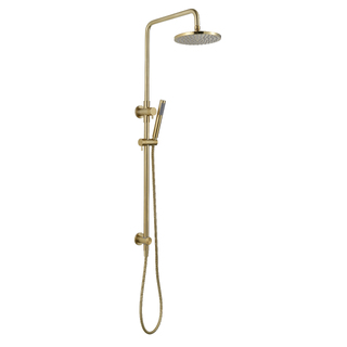 BRUSHED GOLD ROUND DESIGN DUAL SHOWER UNIT