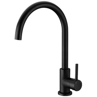 Matte Black Lollypop Pintail Lever Bathroom Sink Trough Swivel Mixer Tap Faucet Brass