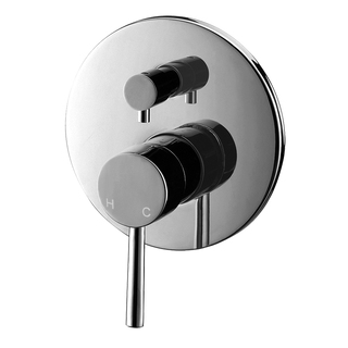 Chrome 35mm WALL MIXER - DIVERTER