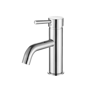 CHROME ROUND BASIN MIXER