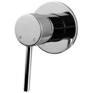 CHROME ROUND SHOWER/BATH/BASIN WALL MIXER 80mm Wall Plate