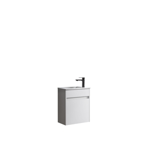 Gloss White 2PAC Wall Hung Vanity Slimline 460w*250d*540h Ceramic Top Basin