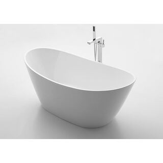 Bath Tub Free Standing Large Modern Oval Raised Back Curve Design 1500*750*680mm