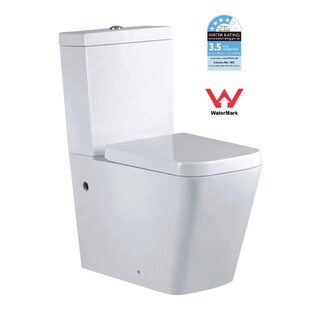 New Back To Wall Toilet Suite Ceramic Cube Design S&P Trap Soft Close Seat