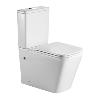 Back To Wall Cube Design Rimless Toilet Suite Ceramic S&P Trap Soft Close Seat